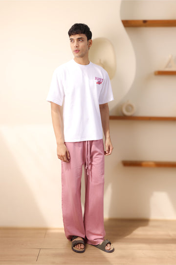 White Just Do IT Oversize Drop Shoulder T Shirt