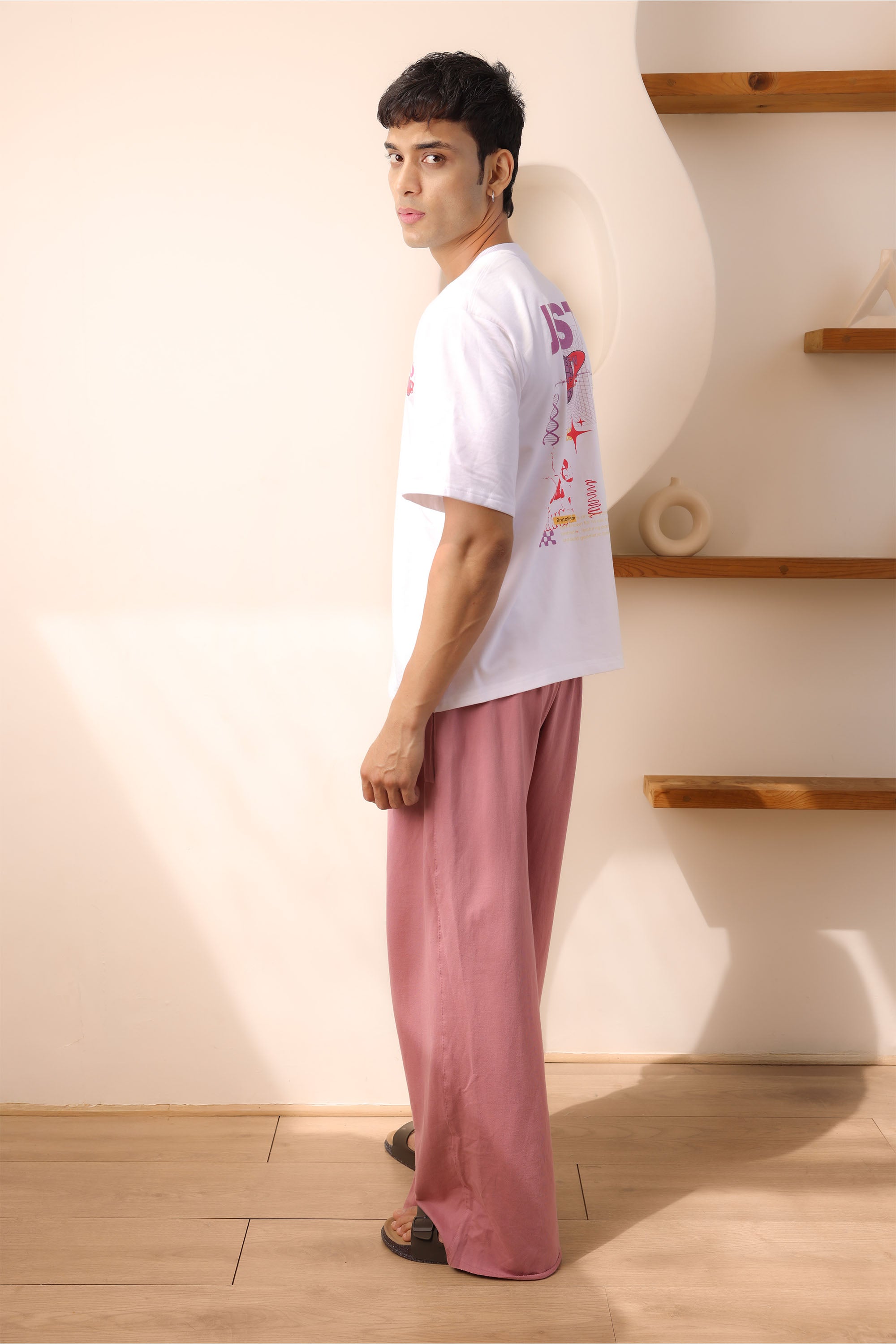 White Just Do IT Oversize Drop Shoulder T Shirt