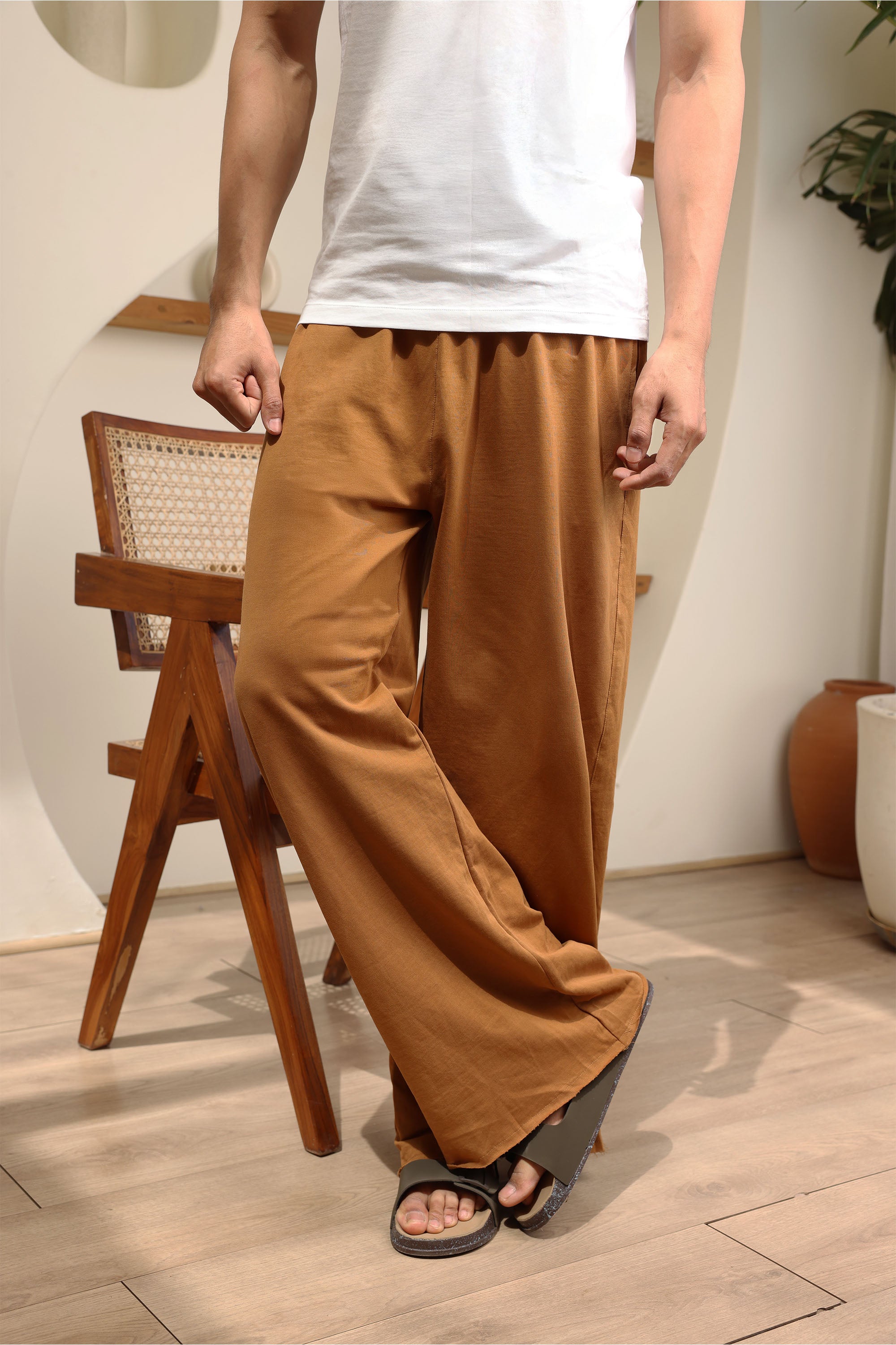 Brown Loose Fit Pants