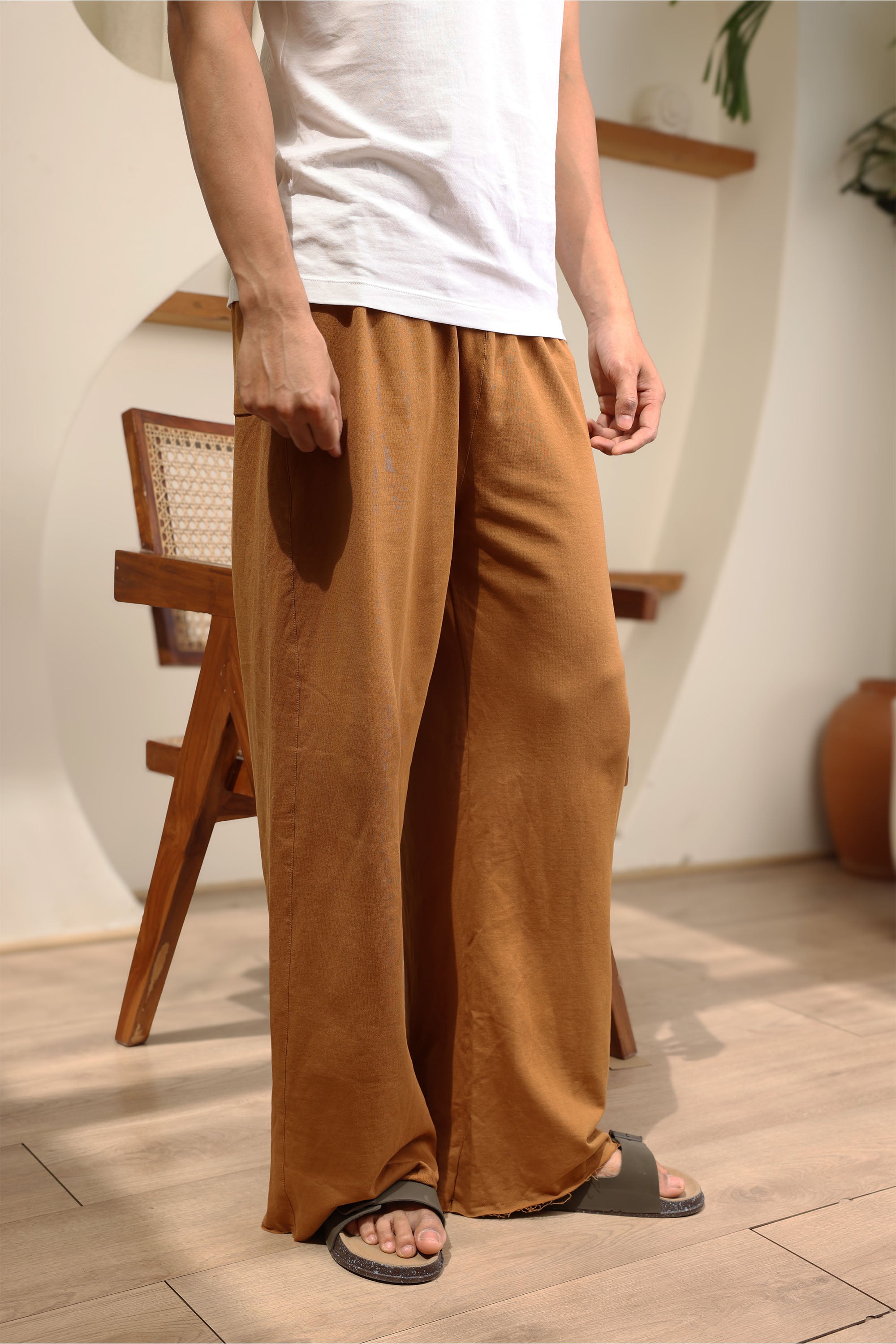 Brown Loose Fit Pants