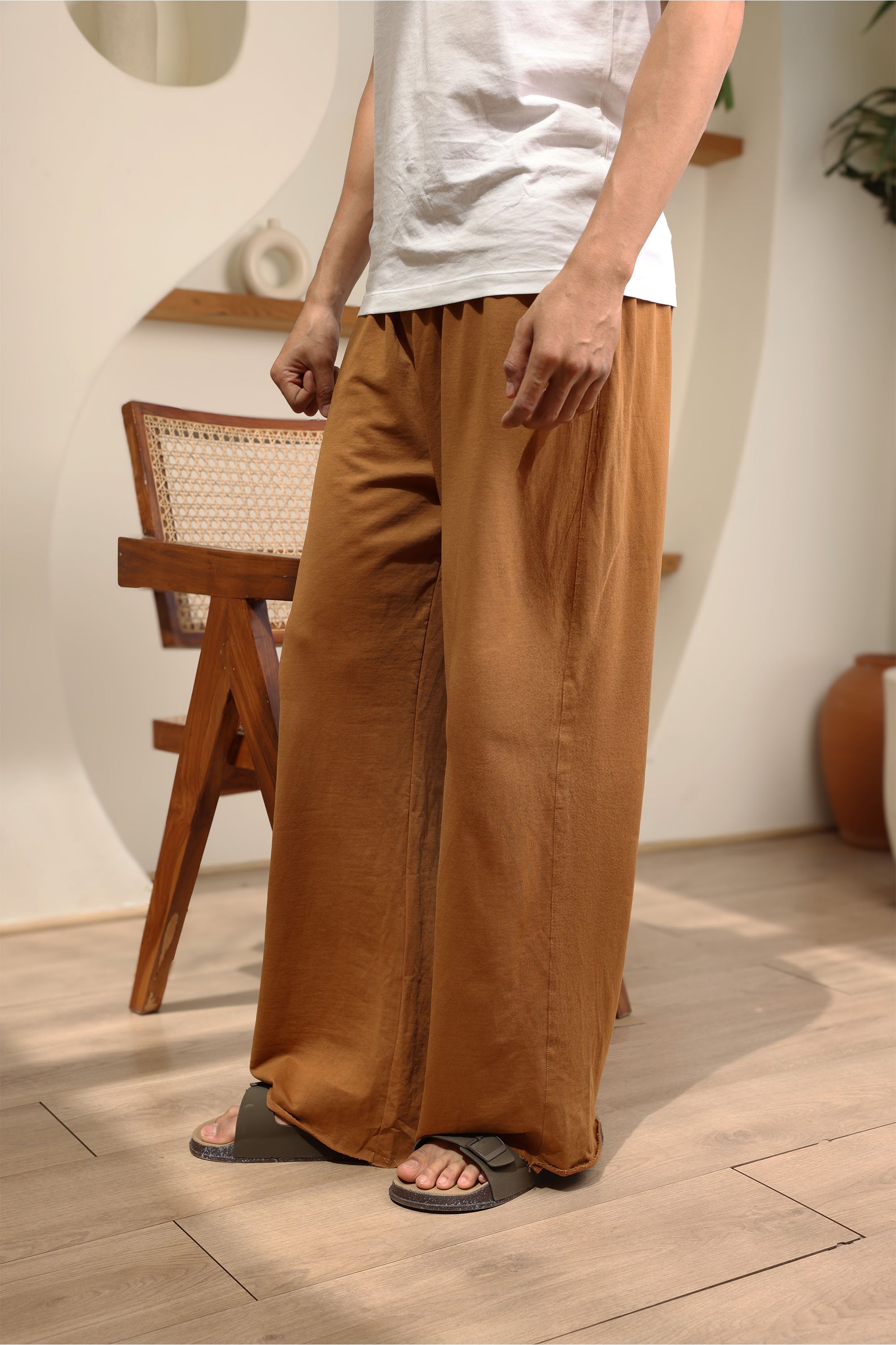 Brown Loose Fit Pants