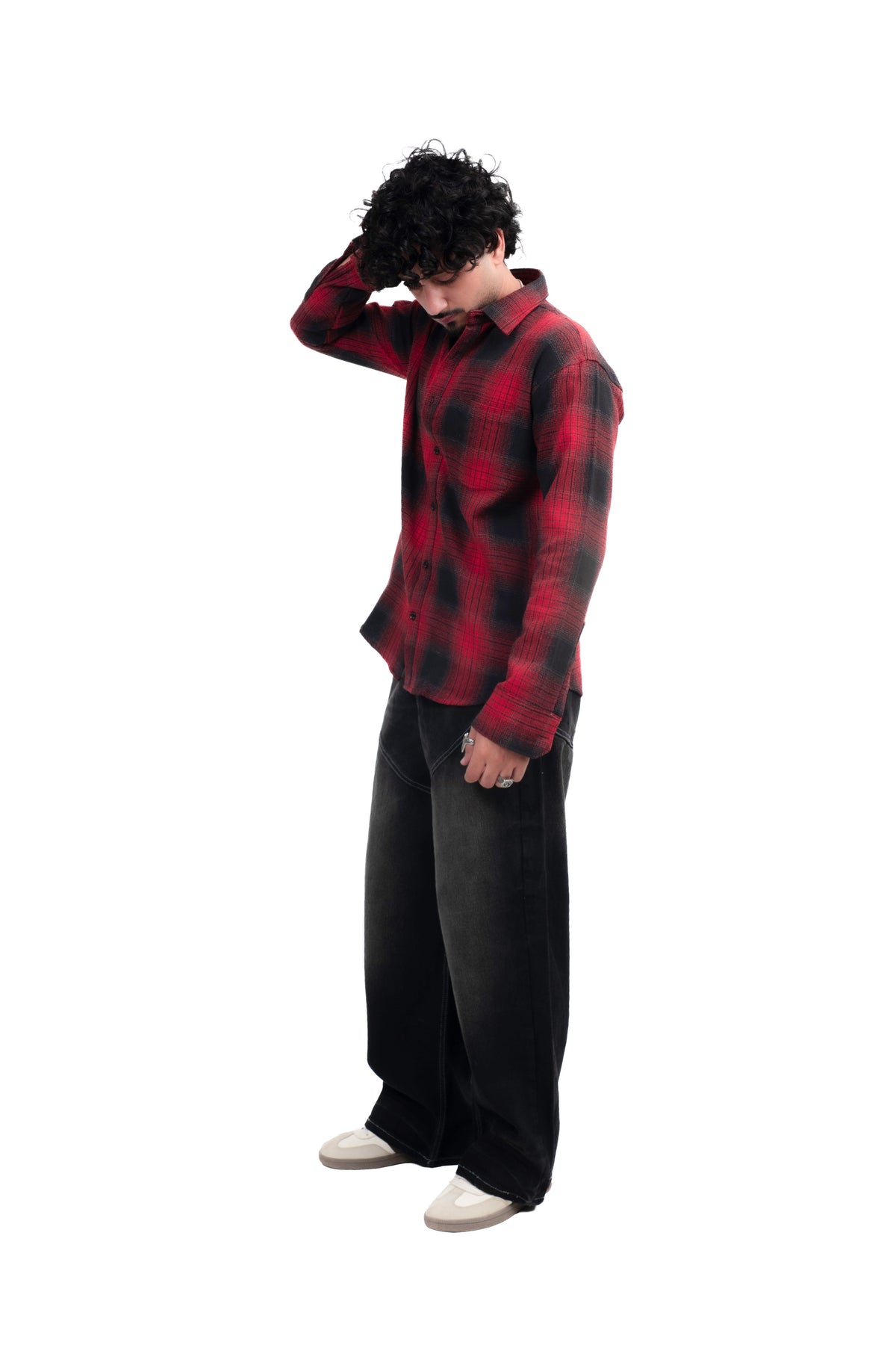 Red Structured Checks Shirt