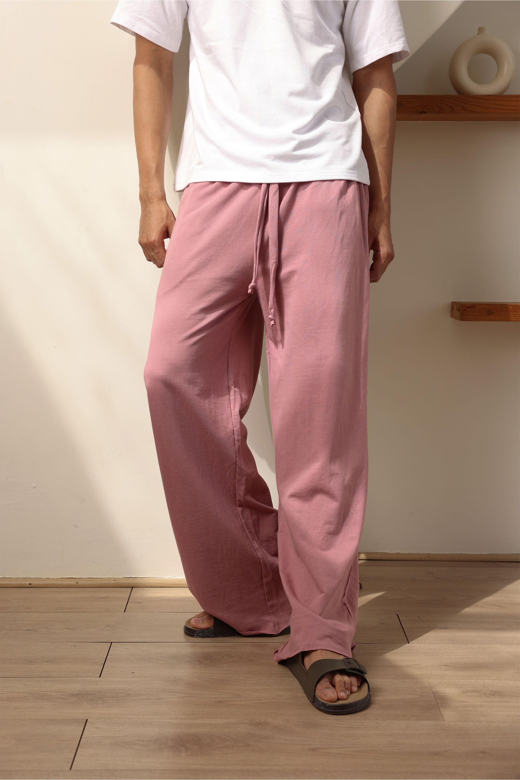 Onion Pink Loose Fit Pants