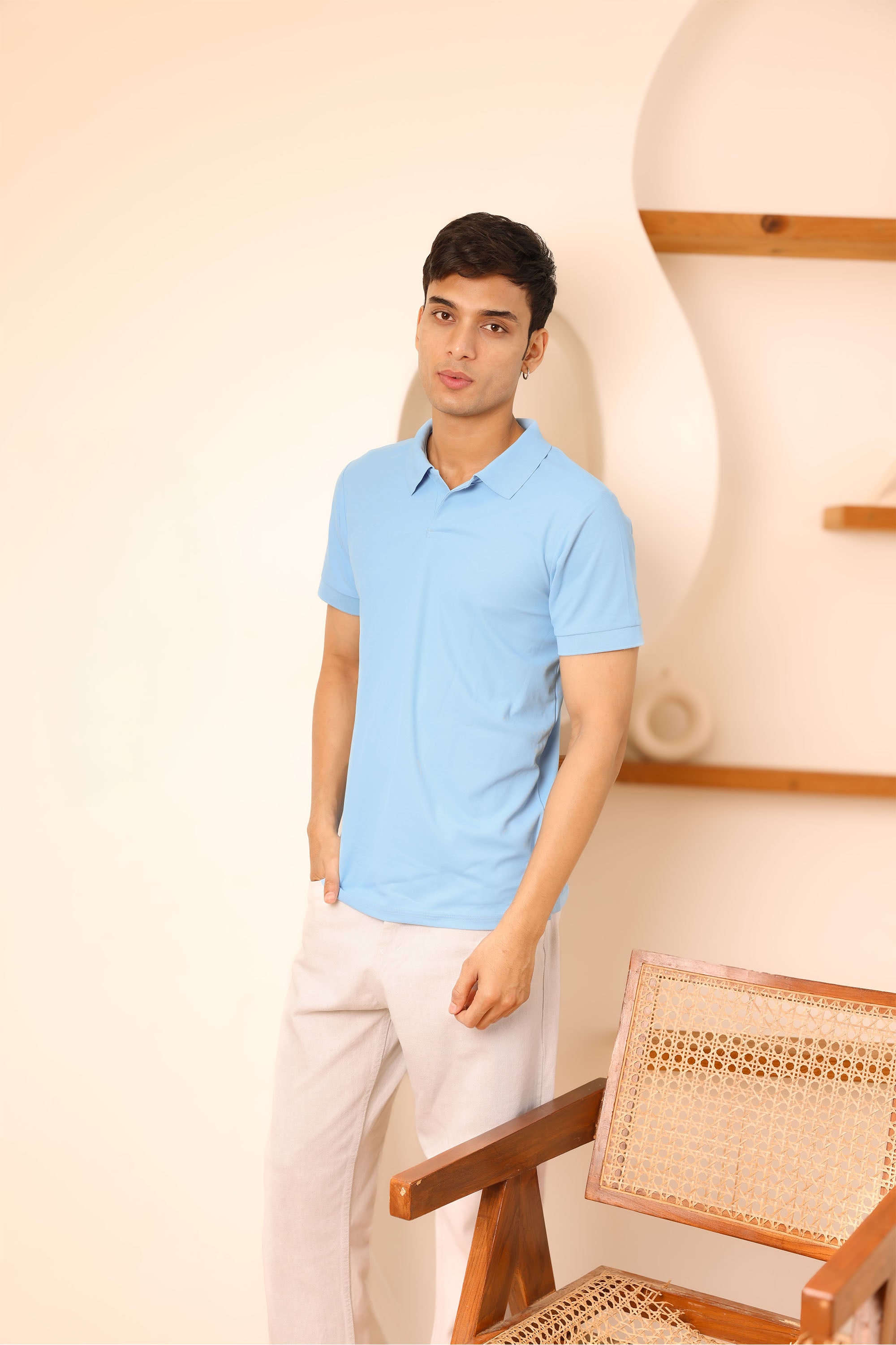 Classic Sky Blue Polo T-shirt