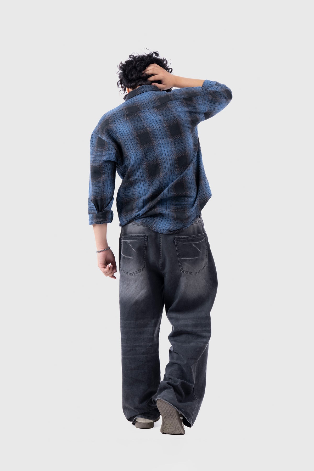Blue Structured Checks Shirt