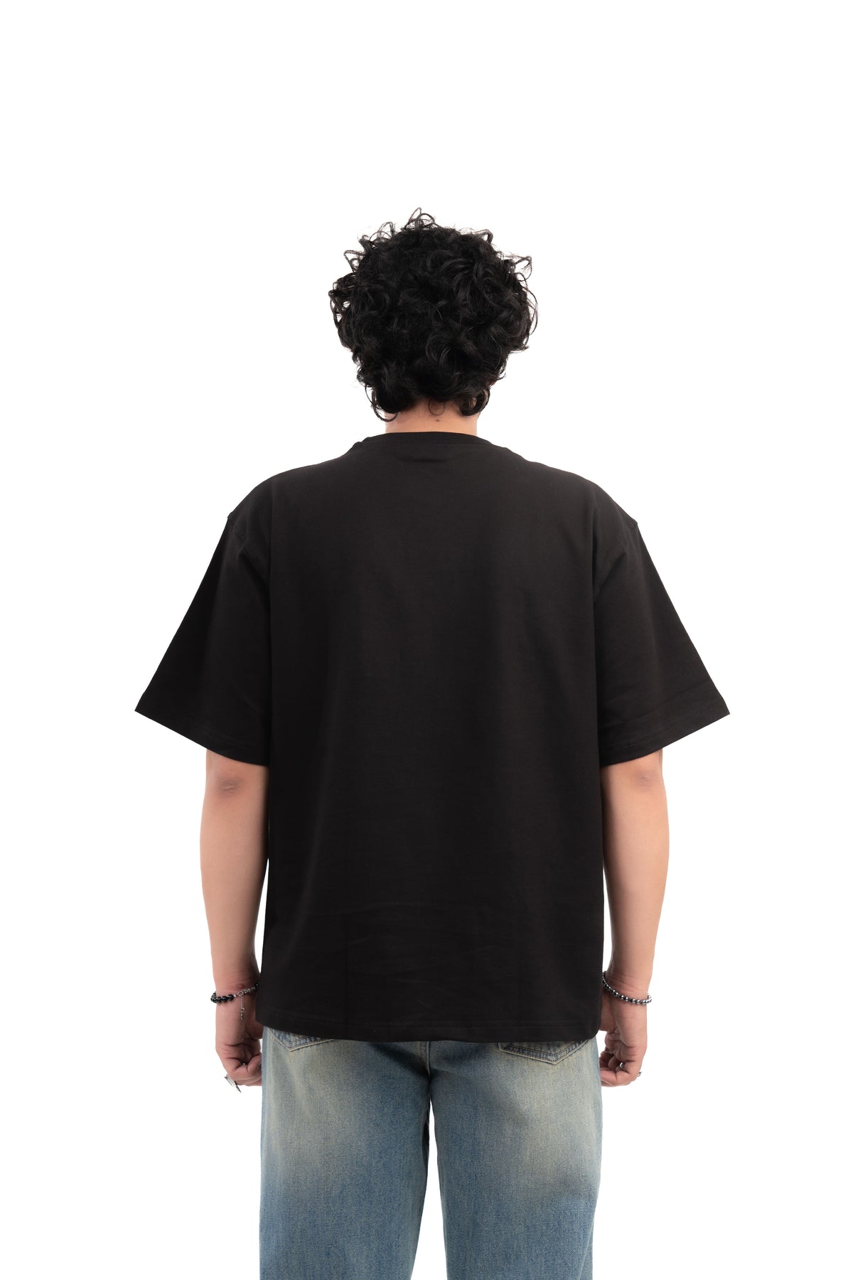 Black Solid Oversize T-Shirt