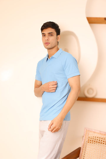 Classic Sky Blue Polo T-shirt