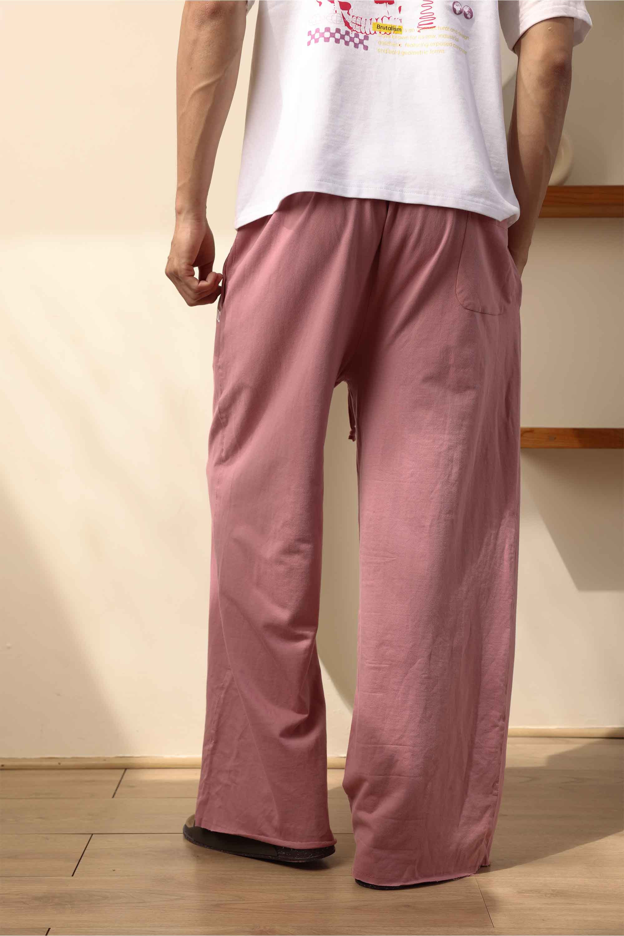 Onion Pink Loose Fit Pants