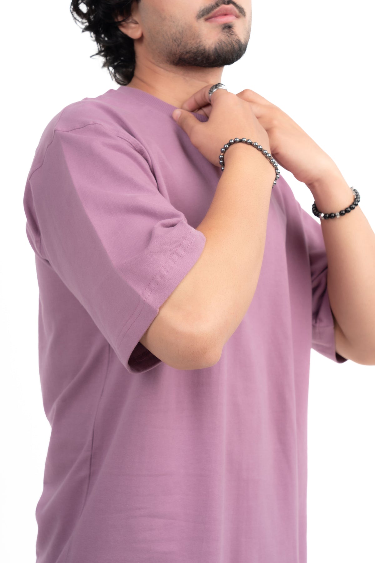 Mauve Solid Oversize T-Shirt