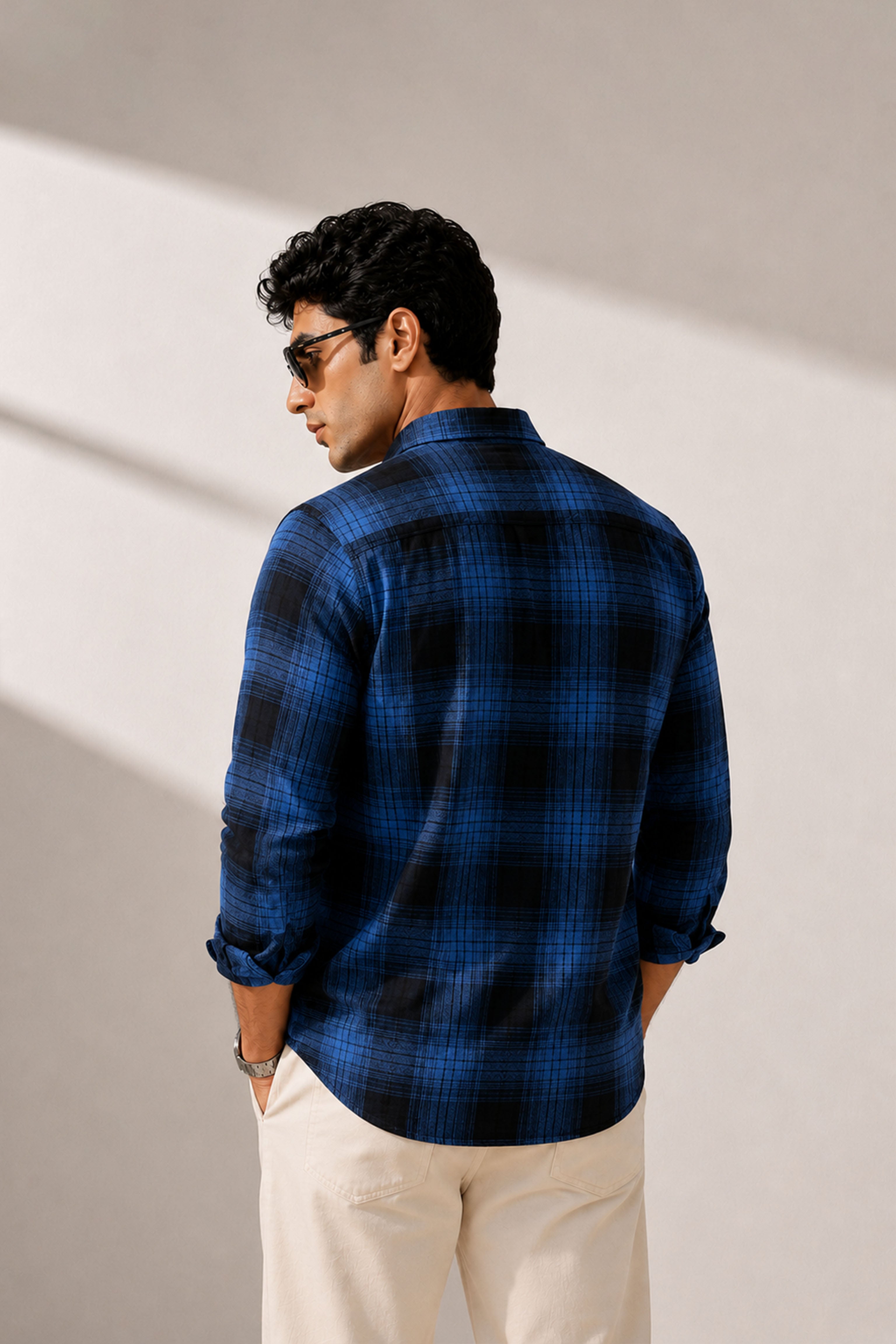 Boxy Fit Oversize Shirt Blue