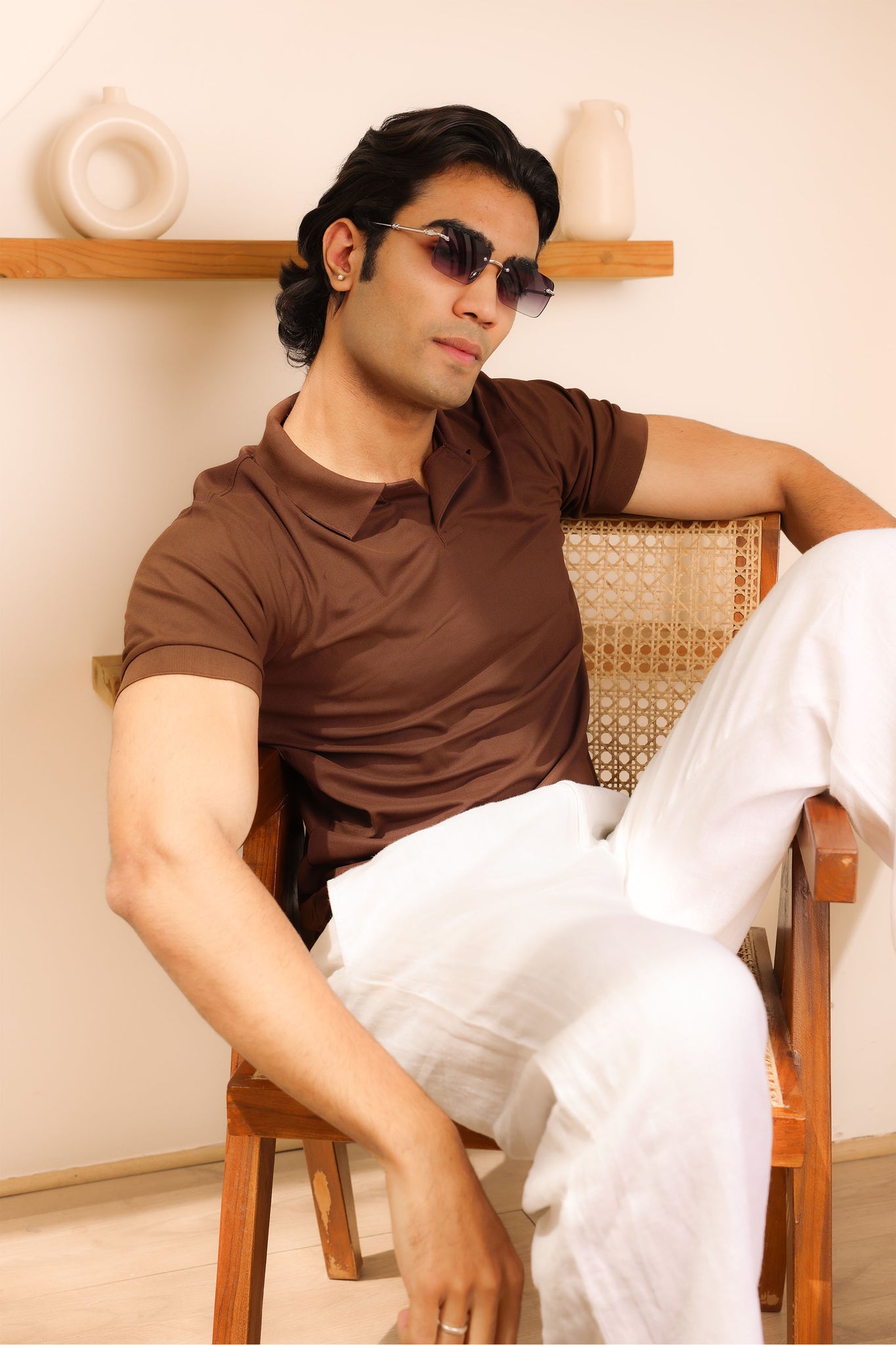 Classic Brown Polo T-shirt