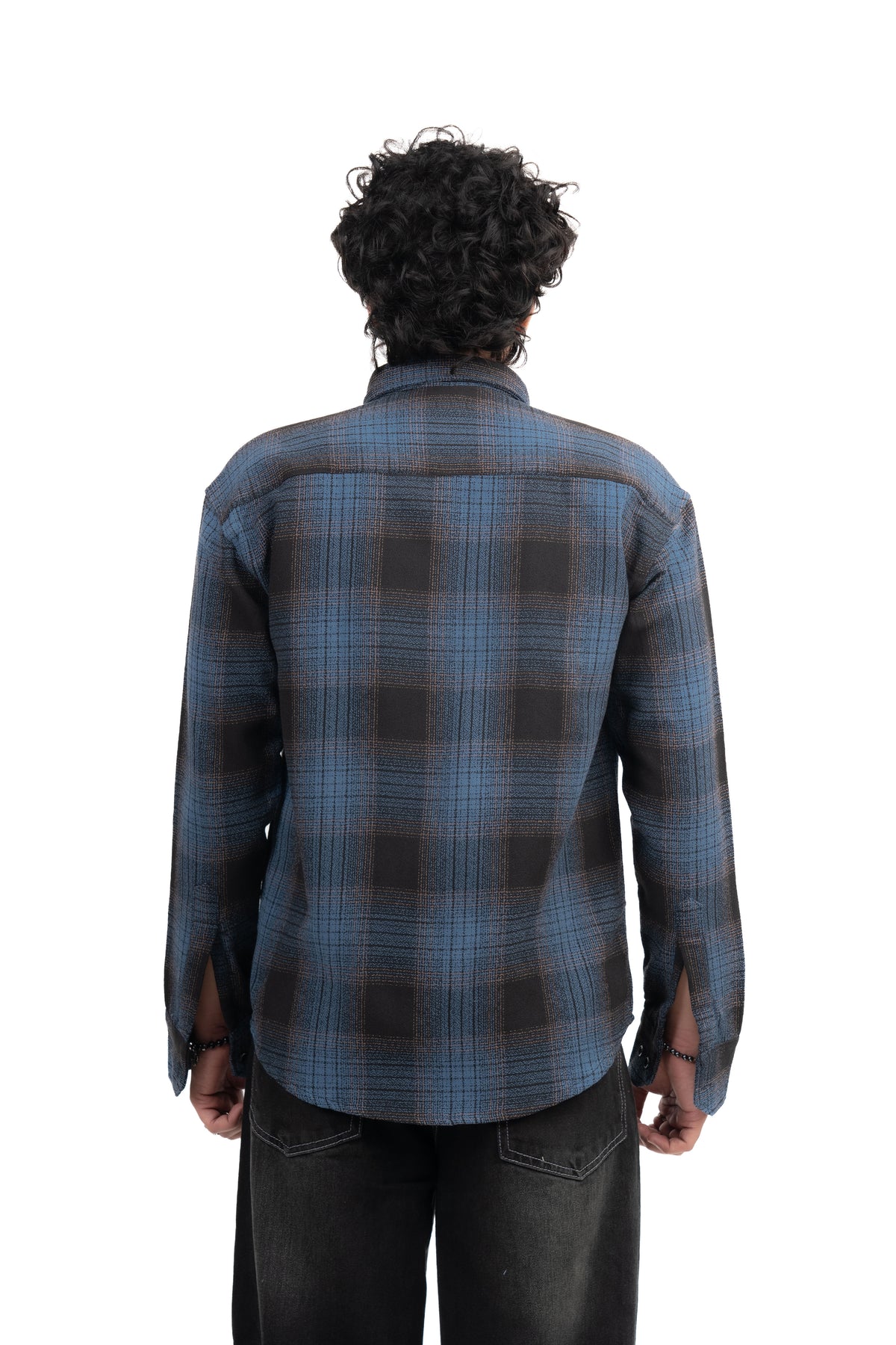 Blue Structured Checks Shirt
