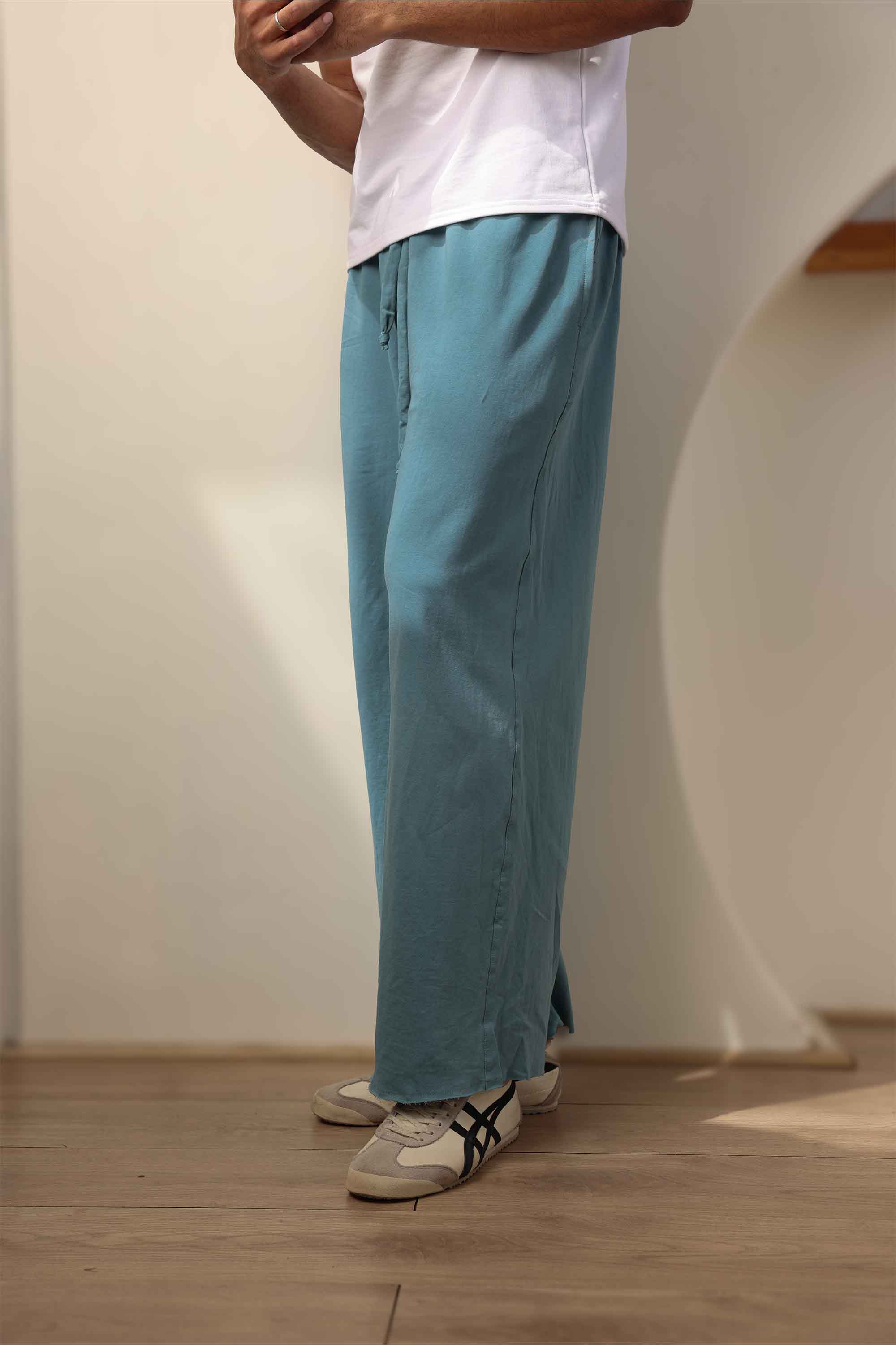 Teal Blue Loose Fit Pants