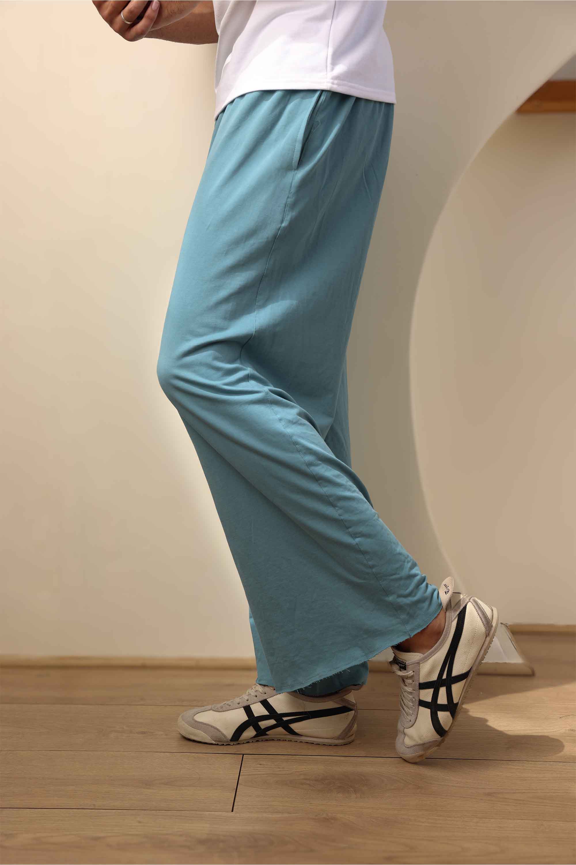Teal Blue Loose Fit Pants