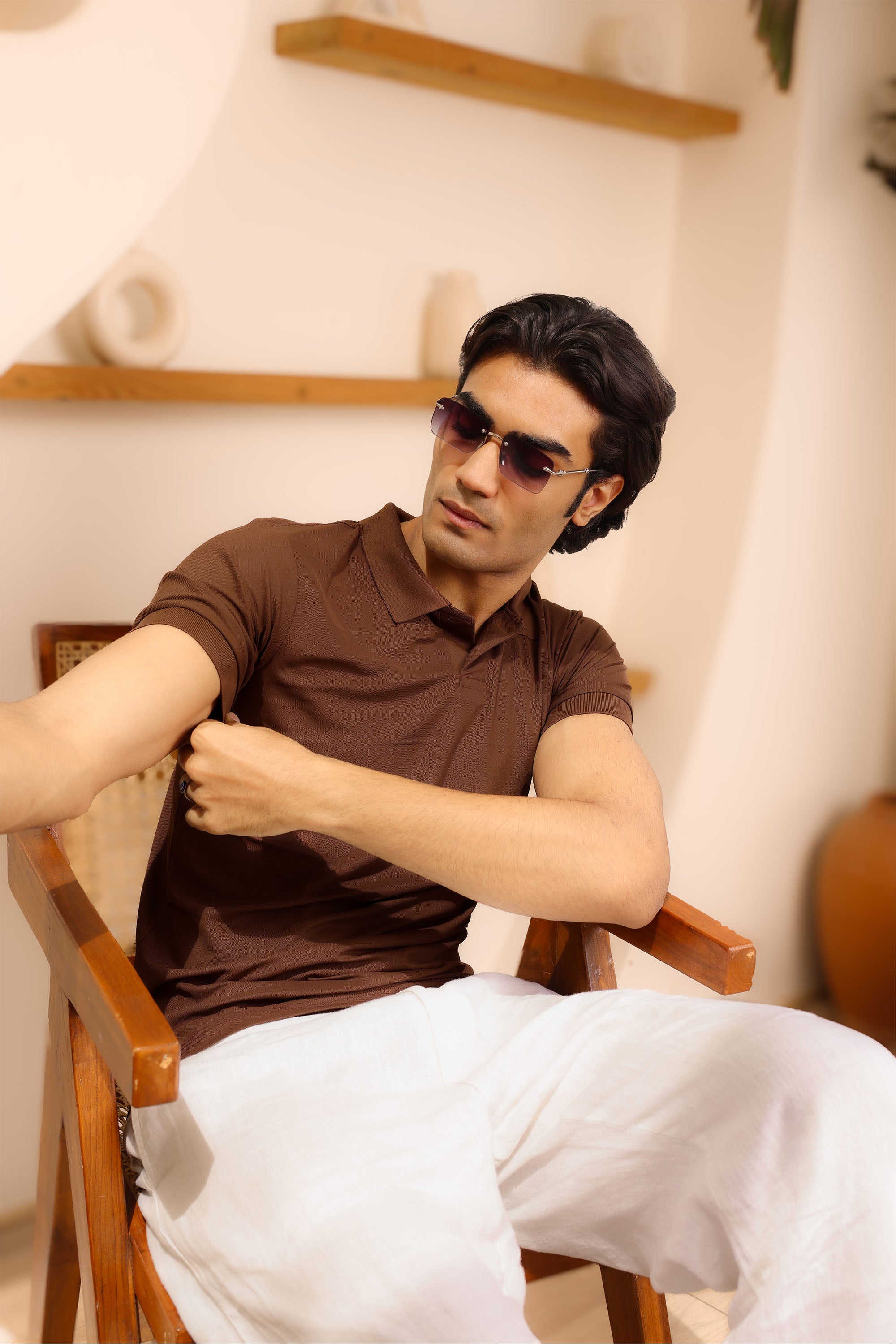 Classic Brown Polo T-shirt