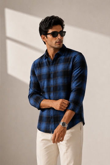 Boxy Fit Oversize Shirt Blue